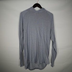 Lululemon mens Blue/Grey long sleeve hooded athletic shirt